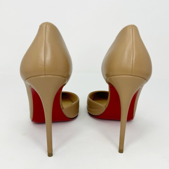 Christian Louboutin Iriza 100 mm Nappa Nude Size 38.5B - Picture 9 of 15